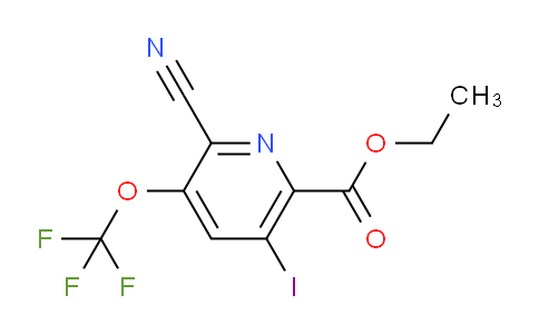 Ethyl 2-cyano-5-iodo-3-(trifluoromethoxy)pyridine-6-carboxylate