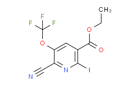 Ethyl 2-cyano-6-iodo-3-(trifluoromethoxy)pyridine-5-carboxylate