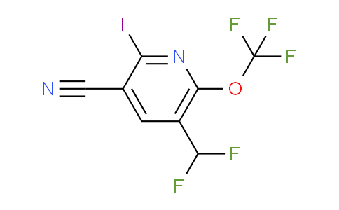 3-Cyano-5-(difluoromethyl)-2-iodo-6-(trifluoromethoxy)pyridine