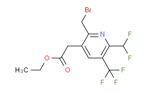 Ethyl 2-(bromomethyl)-6-(difluoromethyl)-5-(trifluoromethyl)pyridine-3-acetate