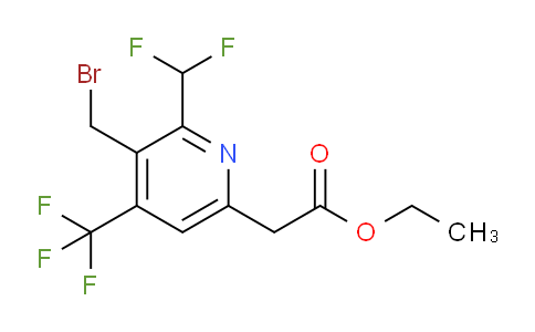 AM17255 | 1361735-03-6 | Ethyl 3-(bromomethyl)-2-(difluoromethyl)-4-(trifluoromethyl)pyridine-6-acetate