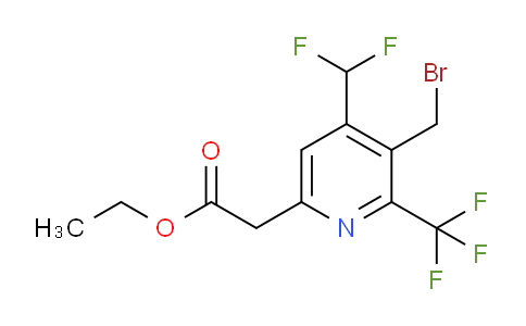 AM17261 | 1361767-10-3 | Ethyl 3-(bromomethyl)-4-(difluoromethyl)-2-(trifluoromethyl)pyridine-6-acetate