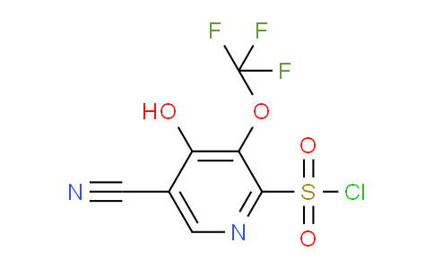 5-Cyano-4-hydroxy-3-(trifluoromethoxy)pyridine-2-sulfonyl chloride