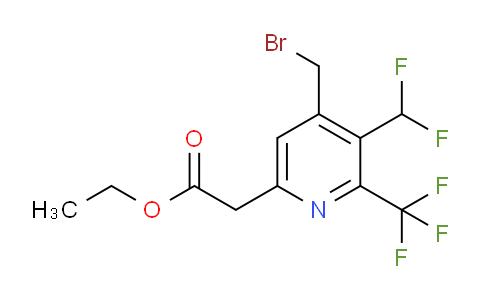 AM17279 | 1361735-20-7 | Ethyl 4-(bromomethyl)-3-(difluoromethyl)-2-(trifluoromethyl)pyridine-6-acetate