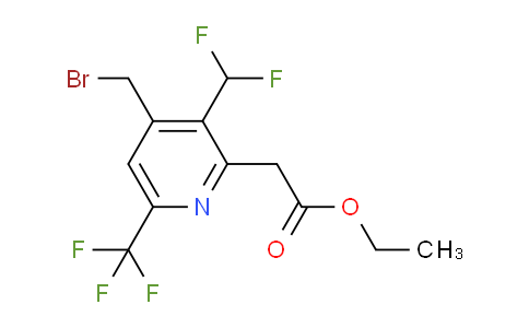 Ethyl 4-(bromomethyl)-3-(difluoromethyl)-6-(trifluoromethyl)pyridine-2-acetate