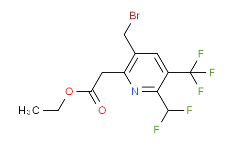 Ethyl 5-(bromomethyl)-2-(difluoromethyl)-3-(trifluoromethyl)pyridine-6-acetate