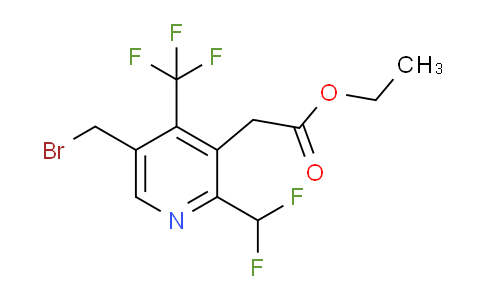 Ethyl 5-(bromomethyl)-2-(difluoromethyl)-4-(trifluoromethyl)pyridine-3-acetate