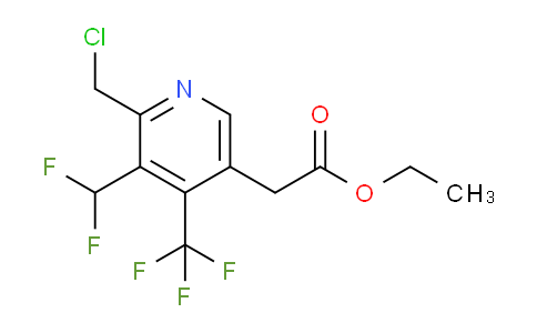 Ethyl 2-(chloromethyl)-3-(difluoromethyl)-4-(trifluoromethyl)pyridine-5-acetate