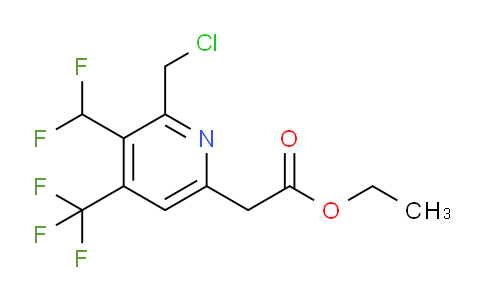 Ethyl 2-(chloromethyl)-3-(difluoromethyl)-4-(trifluoromethyl)pyridine-6-acetate