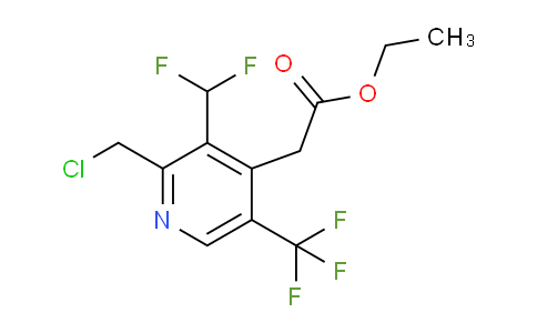 Ethyl 2-(chloromethyl)-3-(difluoromethyl)-5-(trifluoromethyl)pyridine-4-acetate