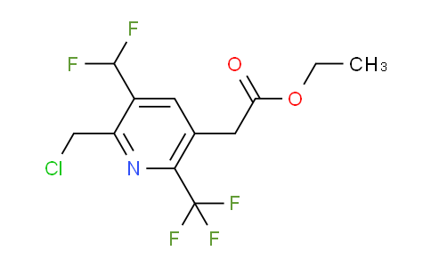 Ethyl 2-(chloromethyl)-3-(difluoromethyl)-6-(trifluoromethyl)pyridine-5-acetate