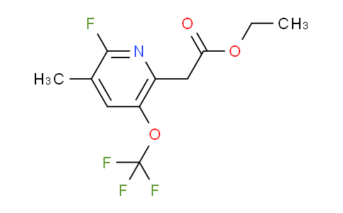 Ethyl 2-fluoro-3-methyl-5-(trifluoromethoxy)pyridine-6-acetate