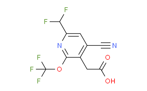 4-Cyano-6-(difluoromethyl)-2-(trifluoromethoxy)pyridine-3-acetic acid
