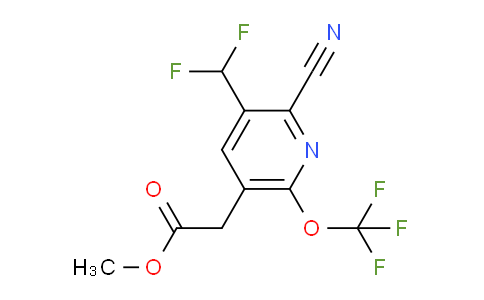 Methyl 2-cyano-3-(difluoromethyl)-6-(trifluoromethoxy)pyridine-5-acetate