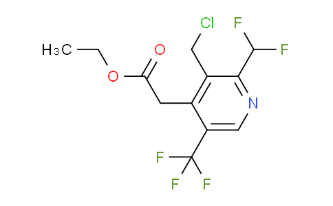 Ethyl 3-(chloromethyl)-2-(difluoromethyl)-5-(trifluoromethyl)pyridine-4-acetate