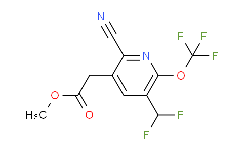 Methyl 2-cyano-5-(difluoromethyl)-6-(trifluoromethoxy)pyridine-3-acetate