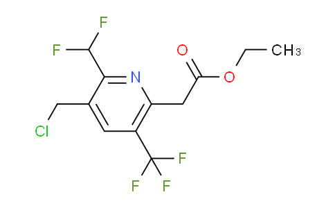 Ethyl 3-(chloromethyl)-2-(difluoromethyl)-5-(trifluoromethyl)pyridine-6-acetate
