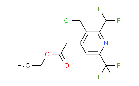 Ethyl 3-(chloromethyl)-2-(difluoromethyl)-6-(trifluoromethyl)pyridine-4-acetate