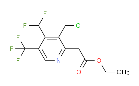 Ethyl 3-(chloromethyl)-4-(difluoromethyl)-5-(trifluoromethyl)pyridine-2-acetate