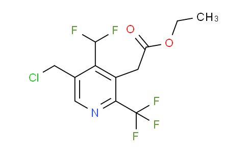 Ethyl 5-(chloromethyl)-4-(difluoromethyl)-2-(trifluoromethyl)pyridine-3-acetate