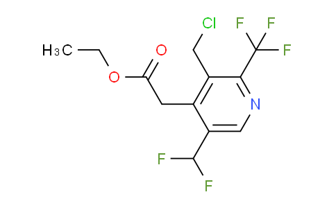Ethyl 3-(chloromethyl)-5-(difluoromethyl)-2-(trifluoromethyl)pyridine-4-acetate