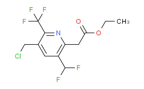 Ethyl 3-(chloromethyl)-5-(difluoromethyl)-2-(trifluoromethyl)pyridine-6-acetate