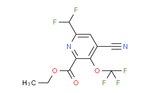 Ethyl 4-cyano-6-(difluoromethyl)-3-(trifluoromethoxy)pyridine-2-carboxylate