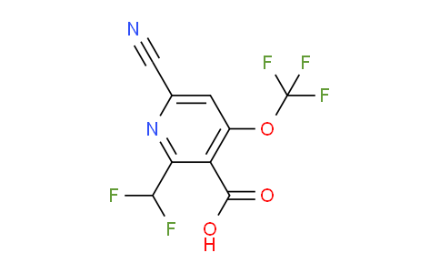 6-Cyano-2-(difluoromethyl)-4-(trifluoromethoxy)pyridine-3-carboxylic acid