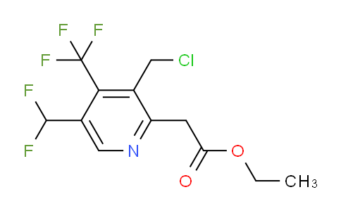 Ethyl 3-(chloromethyl)-5-(difluoromethyl)-4-(trifluoromethyl)pyridine-2-acetate