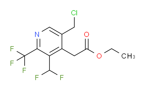 Ethyl 5-(chloromethyl)-3-(difluoromethyl)-2-(trifluoromethyl)pyridine-4-acetate