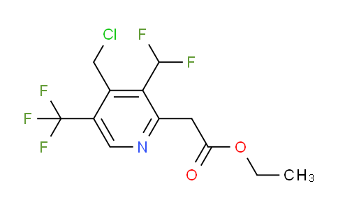 Ethyl 4-(chloromethyl)-3-(difluoromethyl)-5-(trifluoromethyl)pyridine-2-acetate