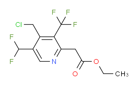 Ethyl 4-(chloromethyl)-5-(difluoromethyl)-3-(trifluoromethyl)pyridine-2-acetate