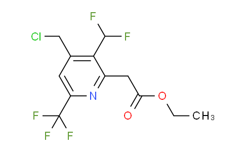 Ethyl 4-(chloromethyl)-3-(difluoromethyl)-6-(trifluoromethyl)pyridine-2-acetate