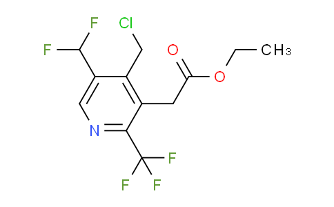 Ethyl 4-(chloromethyl)-5-(difluoromethyl)-2-(trifluoromethyl)pyridine-3-acetate