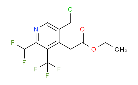 Ethyl 5-(chloromethyl)-2-(difluoromethyl)-3-(trifluoromethyl)pyridine-4-acetate