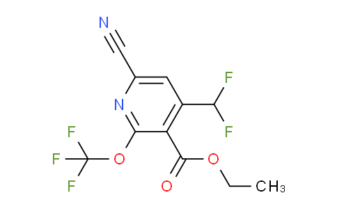 Ethyl 6-cyano-4-(difluoromethyl)-2-(trifluoromethoxy)pyridine-3-carboxylate