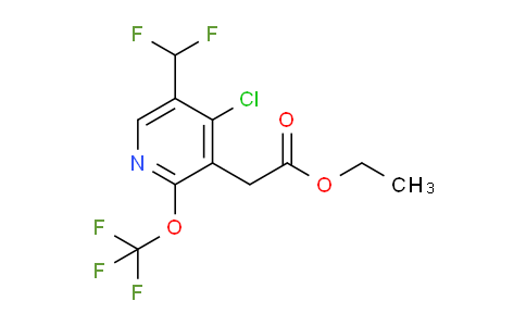 Ethyl 4-chloro-5-(difluoromethyl)-2-(trifluoromethoxy)pyridine-3-acetate