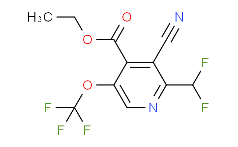 Ethyl 3-cyano-2-(difluoromethyl)-5-(trifluoromethoxy)pyridine-4-carboxylate