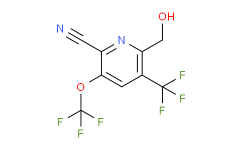 2-Cyano-3-(trifluoromethoxy)-5-(trifluoromethyl)pyridine-6-methanol