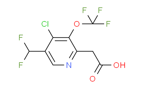 4-Chloro-5-(difluoromethyl)-3-(trifluoromethoxy)pyridine-2-acetic acid