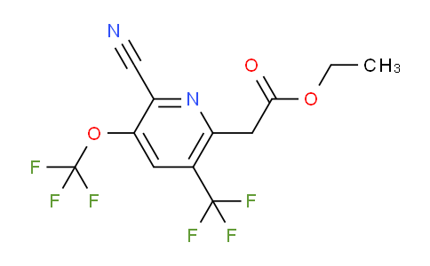 Ethyl 2-cyano-3-(trifluoromethoxy)-5-(trifluoromethyl)pyridine-6-acetate
