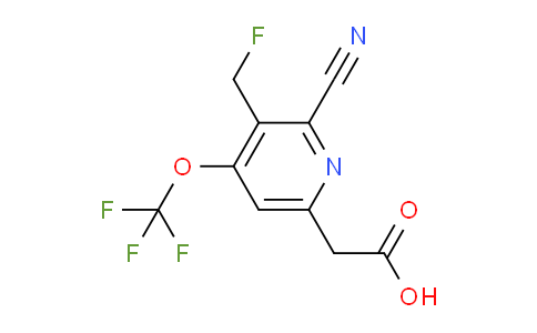2-Cyano-3-(fluoromethyl)-4-(trifluoromethoxy)pyridine-6-acetic acid