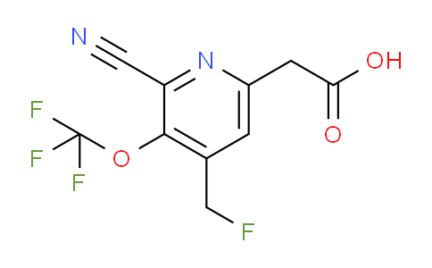 2-Cyano-4-(fluoromethyl)-3-(trifluoromethoxy)pyridine-6-acetic acid