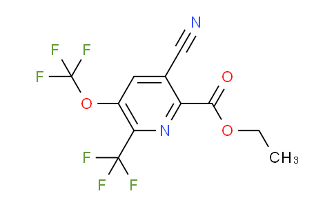 Ethyl 3-cyano-5-(trifluoromethoxy)-6-(trifluoromethyl)pyridine-2-carboxylate