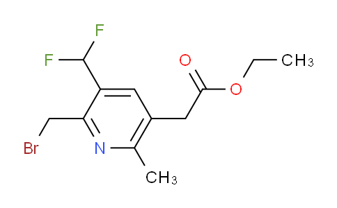 Ethyl 2-(bromomethyl)-3-(difluoromethyl)-6-methylpyridine-5-acetate