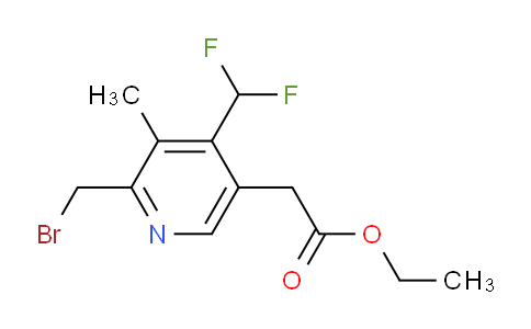 Ethyl 2-(bromomethyl)-4-(difluoromethyl)-3-methylpyridine-5-acetate