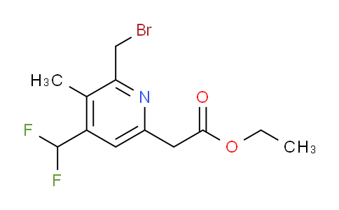 Ethyl 2-(bromomethyl)-4-(difluoromethyl)-3-methylpyridine-6-acetate