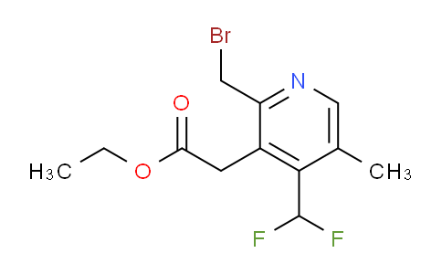 Ethyl 2-(bromomethyl)-4-(difluoromethyl)-5-methylpyridine-3-acetate