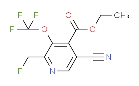 Ethyl 5-cyano-2-(fluoromethyl)-3-(trifluoromethoxy)pyridine-4-carboxylate