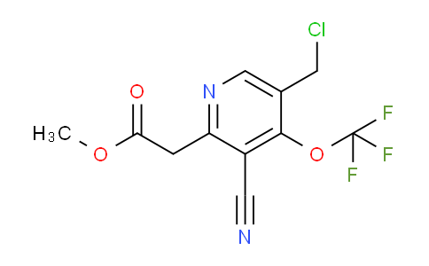 Methyl 5-(chloromethyl)-3-cyano-4-(trifluoromethoxy)pyridine-2-acetate